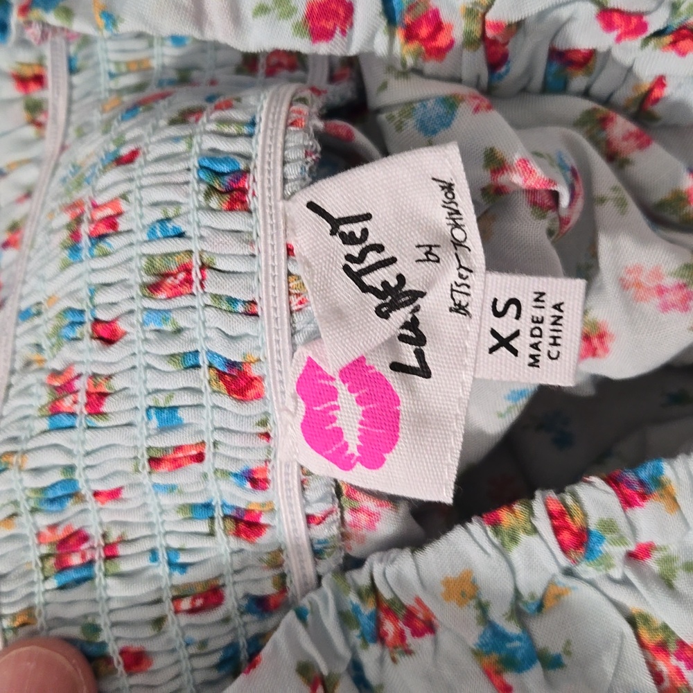 Betsey Johnson Floral Smocked Mini Dress - Picture 5 of 8